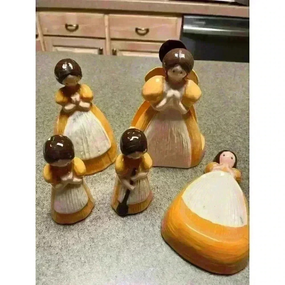 Other - Vintage Corn Husk girl 5 pc kitchen set